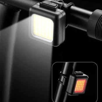 1 / 2шт Мини-фонарь для горного велосипеда, USB перезаряжаемый портативный фонарик, многофункциональная велосипедная фара/задний фонарь для езды на открытом воздухе