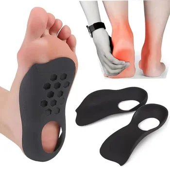 1 Пара Невидимых супинаторов для плоскостопия Подошвенный фасциит Стельки-вкладыши Обувь Ортопедические Стельки для ног O / X Коррекция ног
