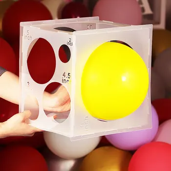 11 отверстий, 2-10-дюймовая коробка для измерения размеров воздушных шаров, Складной Инструмент для измерения воздушных шаров Для украшения воздушных шаров, Арки из воздушных шаров, Колонны из воздушных шаров