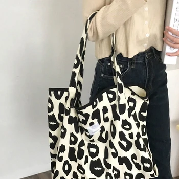 2023 Новая холщовая сумка подмышками, розовый леопардовый клатч, сумки-портмоне, ретро-сумка через плечо, сумка-тоут, женская сумка-ведро большой емкости
