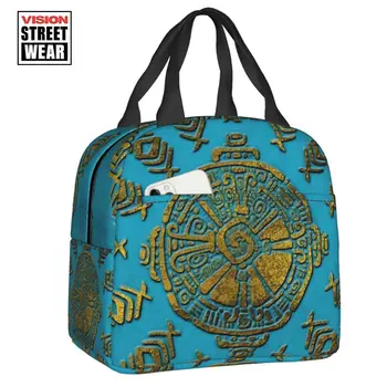 2023 Новый Символ майя Хунаб Ку, Изолированная сумка для ланча, Водонепроницаемый Этнический Термохолодильник майя, Сумка для ланча, Пляжный Кемпинг, Путешествия