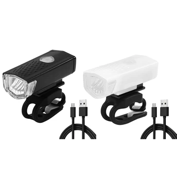 300LM LED Портативная Велосипедная Фара USB Перезаряжаемые Велосипедные Передние Фонари Лампы