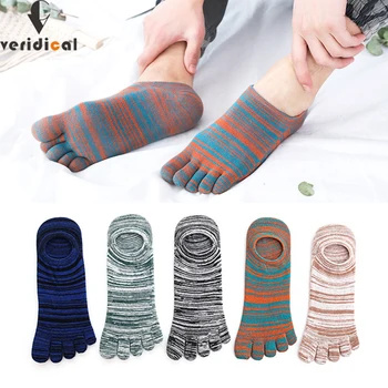 5 пар носков на щиколотках с пятью пальцами, хлопковый цветной дезодорант, впитывающий пот, невидимый носок, носки Happy No Show 4 сезона