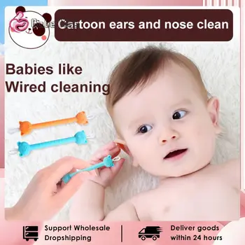 Baby Dig Ear Scoop Ложка Для Чистки Ушей И Носа Безопасная Мягкая Силиконовая Чистящая Палочка Для Ухода За Здоровьем Очиститель Инструменты Для Удаления Ушной Серы