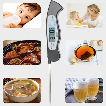 TP108 Складной пищевой термометр на 180 °, программируемый цифровой кухонный прибор для приготовления пищи, барбекю, мясо, датчик температуры типа зонда для барбекю