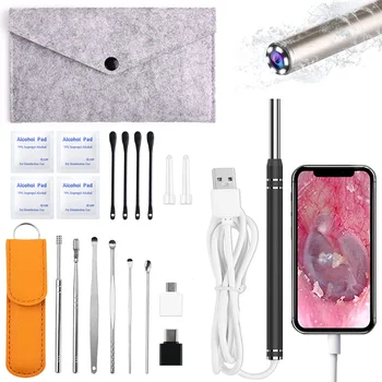 USB-очиститель для ушей, Средство для удаления воска, Инструмент для чистки Отоскопа, Камера со светодиодной подсветкой, Эндоскоп для удаления ушной серы, Личная гигиена