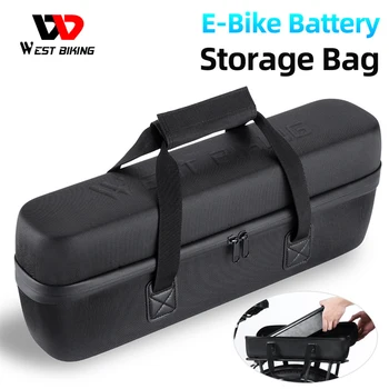 WEST BIKING E-Bike Водонепроницаемая сумка для хранения аккумуляторов, Дорожный чемодан большой емкости, чехол для аккумулятора электрического велосипеда, аксессуары для электровелосипедов