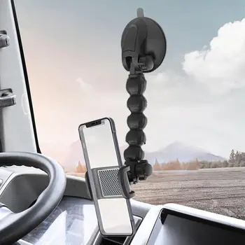 Автомобильный держатель телефона на присоске В оконном стекле автомобиля Гибкий кронштейн Крепление на ветровом стекле с длинным рычагом Гибкий автомобильный держатель телефона