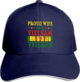 Армия США гордая жена ветерана войны во Вьетнаме мужская бейсболка сэндвич кепка обычная, папа кепка регулируемая кепка Военно-Морского Флота