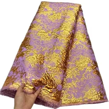 Африканская кружевная ткань с пайетками 2023 Высококачественная вышивка Французские Нигерийские сетчатые кружевные ткани для пошива свадебных платьев FHD69