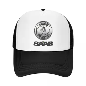 Бейсболка с логотипом SAAB из шведской автомобильной сетки, Солнцезащитные кепки, Гоночные шляпы, Регулируемая Рыболовная шляпа из полиэстера, Летние Кепки для дальнобойщиков