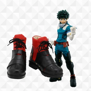 Ботинки для косплея My Hero Academia Izuku Midoriya, обувь из искусственной кожи, реквизит для косплея на Хэллоуин, изготовленный на заказ