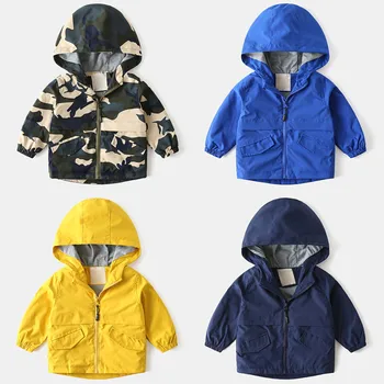 Ветровка с капюшоном на подкладке для маленьких мальчиков, легкая детская куртка, детская зимняя куртка среднего размера, износостойкая куртка