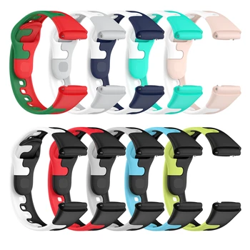 Двухцветный ремешок для часов Redmi Watch 3 молодежной версии/Watch3 Lite /Watch3 Active Ремешок на запястье, часы-фитнес-трекер премиум-класса из ТПУ