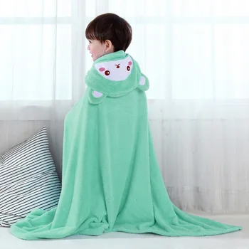 Детский халат для душа и ванны, детское полотенце с капюшоном 0-12 м