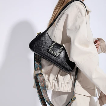 Дизайнерские роскошные сумки через плечо из искусственной кожи, сумка-хобо через плечо, женская модная простая сумочка 2023 года, высокое качество