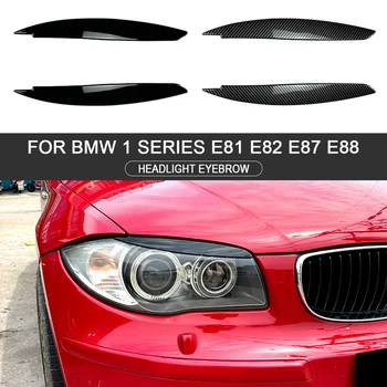 Для BMW 1 Серии E81 E82 E87 E88 Накладка Для Бровей Фары ABS Carbon Look Автомобильные Аксессуары 2008 2009 2010 2011 2012 2013