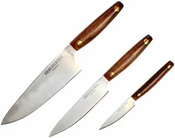 Дюймовый нож шеф-повара - США - 420 из высокоуглеродистой немецкой стали - Нож изготовлен из американского черного ореха с деревянной ручкой