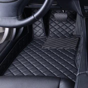 Кожаные автомобильные коврики 100％ для Toyota RAV4 2013 2014 2015 2016 2017 2018 2019 Автомобильные накладки для ног, аксессуары с полным покрытием 차량용품