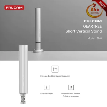 Короткая вертикальная подставка FALCAM GearTree Увеличивает точку опоры рабочего стола, оборудованную одинарным монтажным зажимом GEARTREE для микрофона