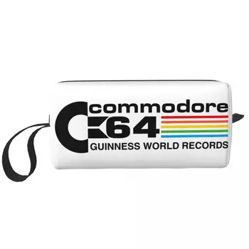 Крутая Женская Косметичка с логотипом Commodore, милая Косметичка для компьютерщиков Большой емкости, Косметички для хранения косметики, сумки для туалетных принадлежностей