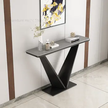 Легкий Роскошный Итальянский шифер, длинный стол на веранде, Современные консольные столы для гостиной, Новый Китайский декоративный стол, мебель для дома