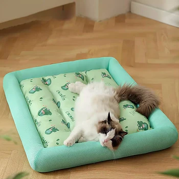 Летнее охлаждение Подушка для кровати для домашних кошек, коврик для льда, квадратный коврик для сна собаки, для щенков, кошек, питомник для домашних животных, Высококачественная прохлада и холод