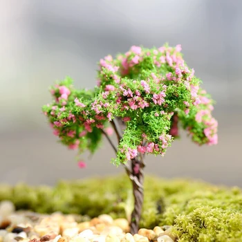 Мини-миниатюры в нескольких стилях, имитирующие Сказочное дерево, мох, микроландшафт, поделки из смолы, подарок, Украшение для домашнего сада, террариума