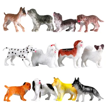 Миниатюрная модель собаки, Креативное украшение для животных, Фигурки, Набор игрушек, украшение винилового рабочего стола для малышей