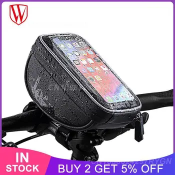 Модная велосипедная сумка, сумка для телефона, велосипедная сумка на молнии, детали велосипеда, крутая Передняя сумка для велосипеда с чувствительным сенсорным экраном