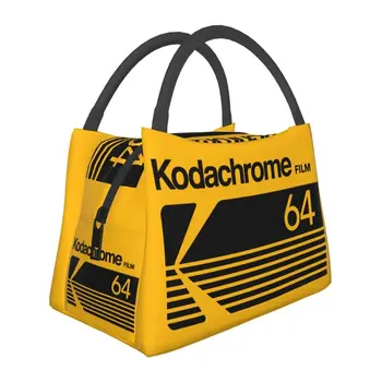 Модные сумки для ланча с логотипом Kodak Kodachrome с изоляцией для кемпинга, фотографа-путешественника, водонепроницаемого термоохладителя, ланч-бокса для женщин