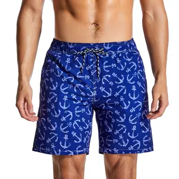 Мужские быстросохнущие водонепроницаемые пляжные брюки с набивным рисунком
