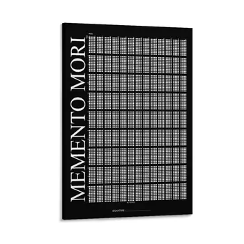 НОВЫЙ дизайн Memento Mori с левой стороны с фирменным черным фоном - Календарь жизни, картина на холсте, настенные рисунки на стене