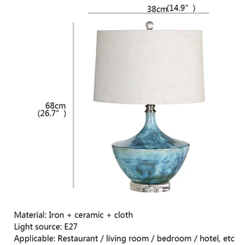 Настольная лампа с диммером, современная светодиодная керамическая роспись, декоративная настольная лампа для домашнего прикроватного столика