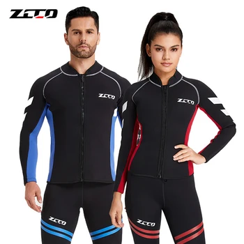 Новый гидрокостюм из неопрена толщиной 3 мм, мужская раздельная куртка с длинным рукавом, топ, женский костюм для плавания с утолщенным термальным солнцезащитным кремом, костюм для серфинга, топ, брюки
