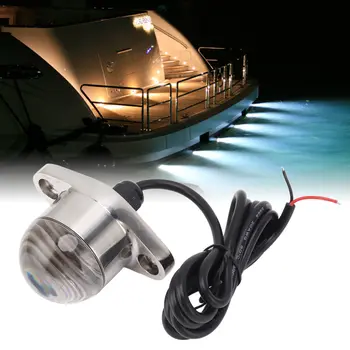 Носовые навигационные огни со светодиодной подсветкой 12V IP68 из нержавеющей стали, морской подводный светильник для судов, плавательных бассейнов, фонтана