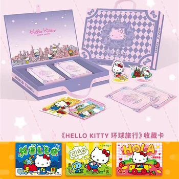 Открытки Hello Kitty, коллекция карточных игр о путешествиях по миру, игрушки для мальчиков