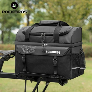Официальная 11-литровая седельная сумка Rockbros, водонепроницаемая сумка для багажника, сумка для переноски велосипеда, изолированная сумка для еды, сумка для кемпинга, сумка для пикника