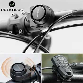 Официальный велосипедный звонок Rockbros, Водонепроницаемые противоугонные Велосипедные Колокольчики, кольцо Type-C, аксессуары для электрического звукового звонка с дистанционным управлением