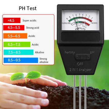 Прибор для измерения кислотности почвы, измеряющий плодородие почвы 3 с датчиками For, Садовый тестер плодородия 2 на 1 растение