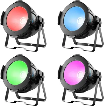 Профессиональные сценические светильники BETOPPER мощностью 200 Вт RGB 3-в-1 COB Party Light Super Bright DMX 2/4/7-Канальный DJ Disco Light для концертов (4 упаковки)