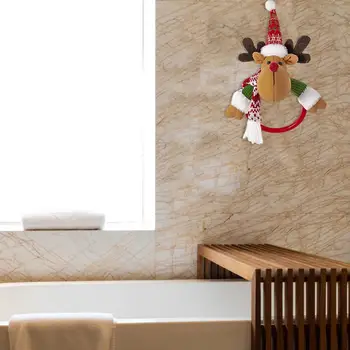 Рождественский Держатель для полотенец для ванной Комнаты, Праздничное Рождественское Полотенце, Подвесной Снеговик, Санта-Клаус, Дизайн Лося, Украшение для дома, Снеговик
