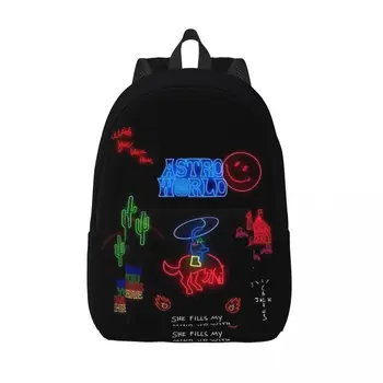 Рюкзак рэпера Трэвиса Скотта Astroworld, рюкзак для учащихся начальной школы, Сумка для книг, Мужской Женский рюкзак для путешествий