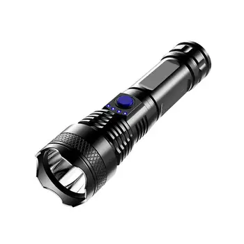Самый мощный светодиодный фонарик дальнего действия, мощный тактический USB-перезаряжаемый фонарь, ручной фонарь с сильным освещением для кемпинга, охоты