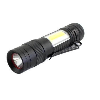 Светодиодный фонарик с перезаряжаемой батареей, 3 режима, портативная мини-ручка для аварийных фонарей