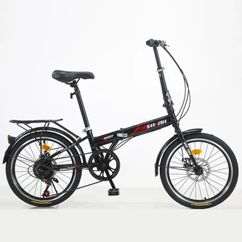 Складной велосипед с переменной скоростью для начальной школы для взрослых из 20-дюймовой высокоуглеродистой стали с легким переносным дисковым тормозом для молодых мужчин и женщин