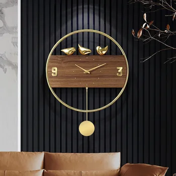 Современные кованые деревянные настенные часы Nordic creative personality clock для гостиной home fashion art decoration настенные часы