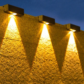 Солнечный настенный светильник, уличные водонепроницаемые светодиодные солнечные садовые фонари, забор, балкон, лестница, декоративные светильники для сада, настенный светильник для домашнего патио