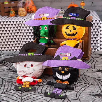 Сумка для конфет на Хэллоуин, макет сцены в детском саду, реквизит, украшение, Детская ручная подарочная сумка, сумка для конфет, тыквенная сумка