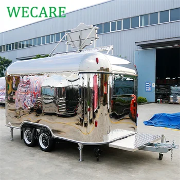 Тележка для хот-догов WECARE Прицепы для мороженого Airstream Food Truck Мобильная Розничная тележка для пиццы в торговом центре с CE